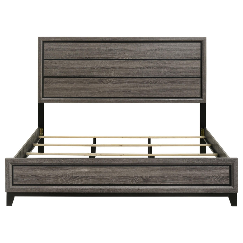 Coaster Home Furnishings Watson Transitional Wood Eastern King Size Panel Bed Frame 57-inch Headboard Grey Oak 212421KE