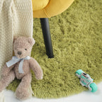 Iseau Oval Fluffy Rug Carpets, Modern Plush Shaggy Area Rug For Kids Bedroom Extra Comfy Cute Nursery Rug Bedside Rug For Boys G