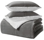 UGG 00517 Blissful Full-Queen Comforter Set Reversible Comforter and Pillow Shams Machine Washable Soft Cozy Bedding Queen Size 
