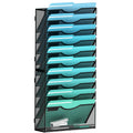 Gawerk 11-Tier Wall File Organizer Hanging Wall File Holder Wall Mount Paper Folder Organize, Mesh Magazine Document Mail Organi