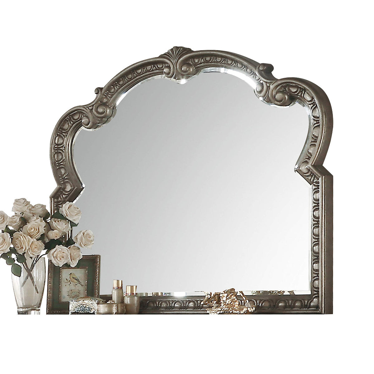 Acme Northville Mirror In Antique Silver