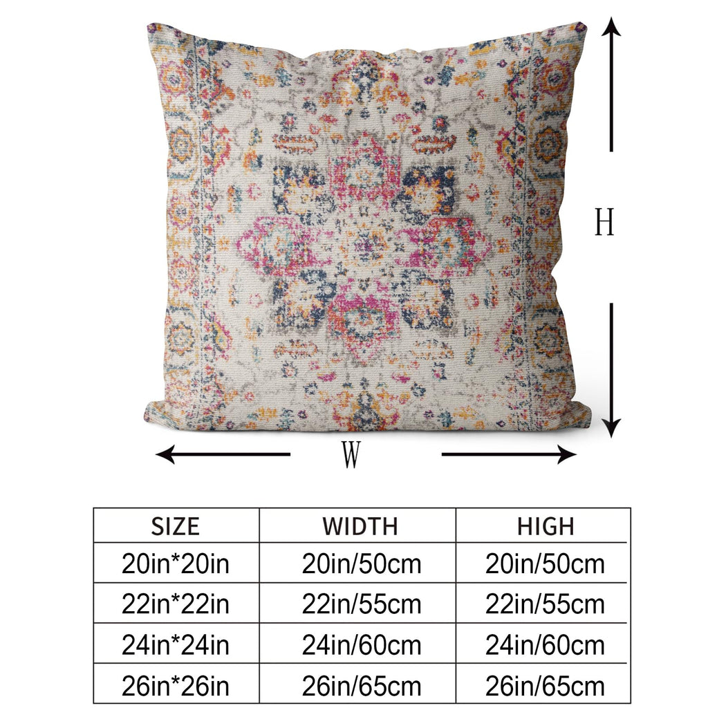 Snycler Boho Throw Pillow Covers 26X26 Inch Set Of 2 Burnt Yellow Terracotta Rust Colored Throw Pillows Double Sided Boho Home S