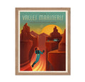 Poster Master Astronomy Poster - Valles Marineris Travel Poster - Gift for Astronomers and Space Exploration Enthusiasts - Wall 