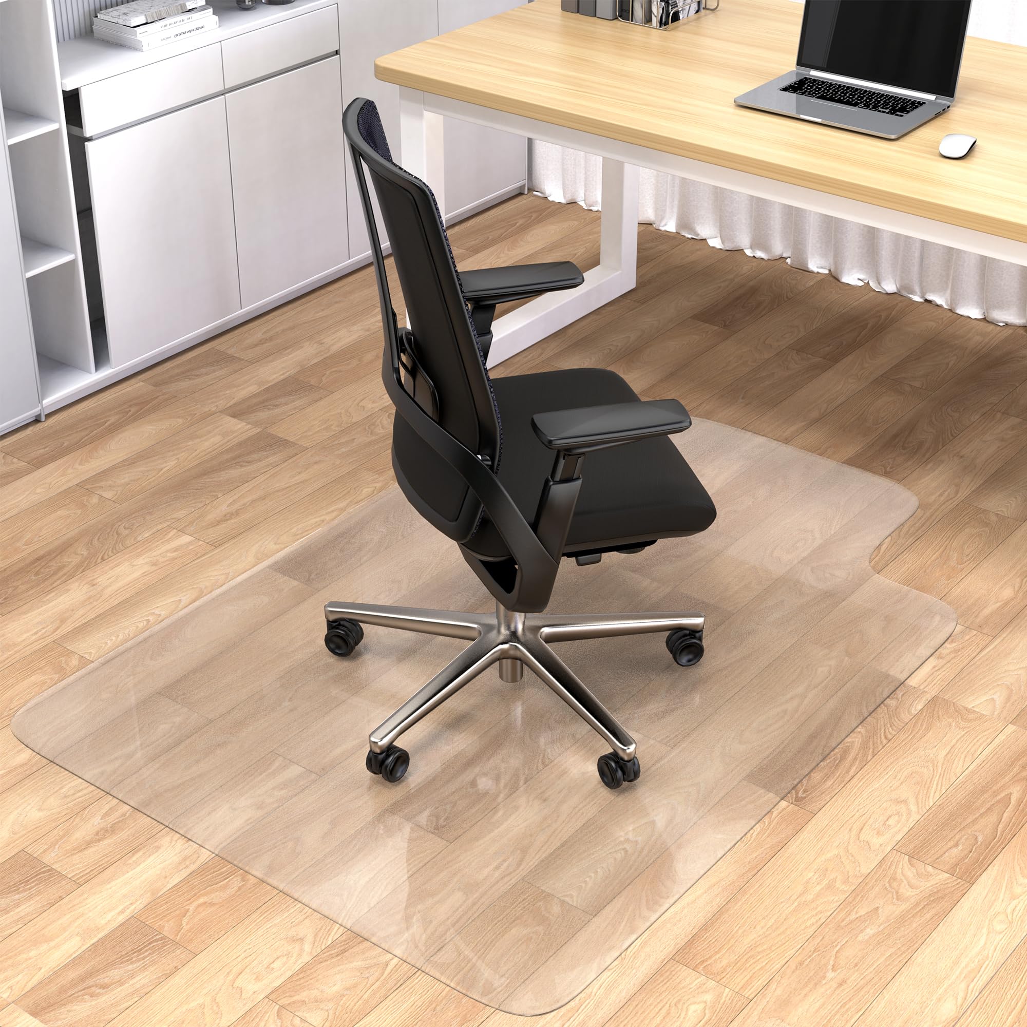 Office Chair Mat For Hardwood Floor, 36'X48' Clear Desk Chair Mat Easy Glide For Rolling Chair, Heavy Duty Vinyl Floor Protect