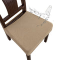 Genina Waterproof Seat Covers for Dining Room Chair Covers Waterproof Dining Chair Covers (2 PCS-Rear-gapped, Khaki)