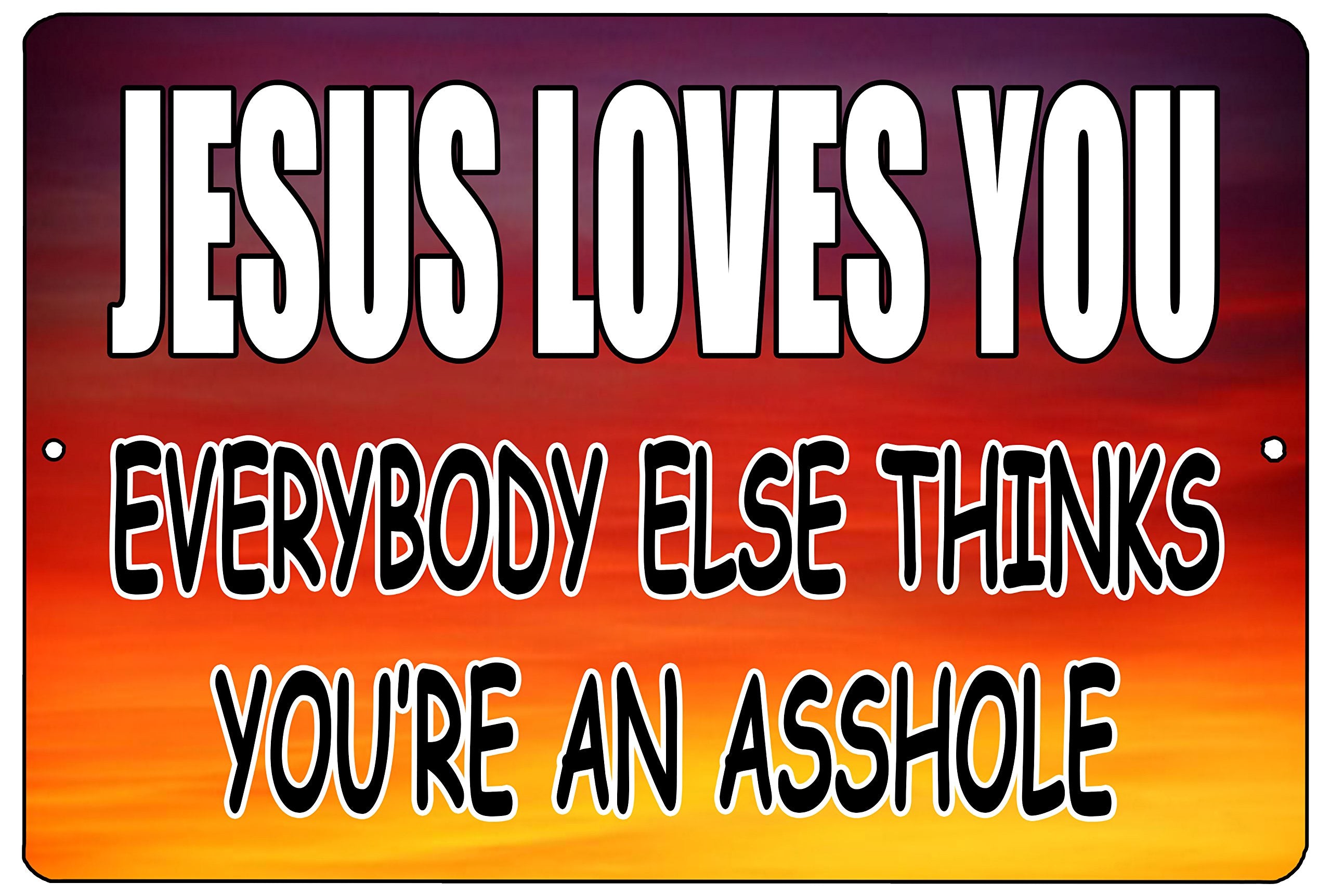 Rogue River Tactical Funny Sarcastic Metal Tin Sign Wall Decor Man Cave Bar Jesus Loves You