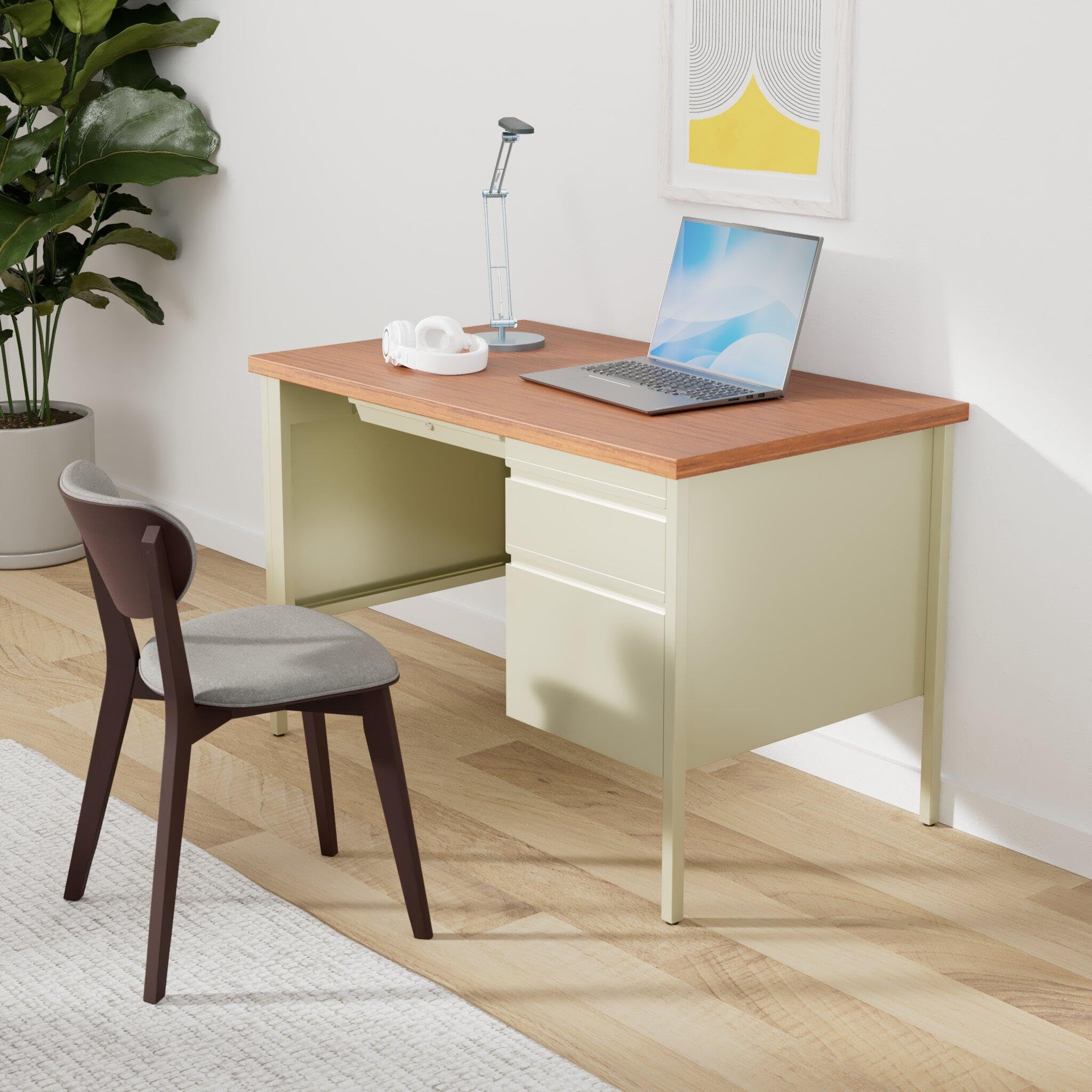 Lorell Fortress Series Oak Laminate Top Desk