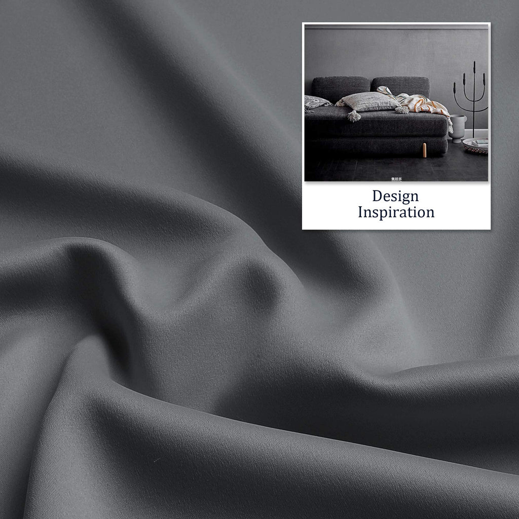 Dualife Grey Blackout Curtains 84 Inches Long For Bedroom Grey Grommet Window Treatment Thermal Insulated Room Darkening Window