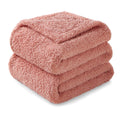 Exclusivo Mezcla Dusty Pink Fleece Blanket For Couch, Soft And Cozy Twin Blankets For Women, Suitable For All Seasons, 60X80 Inc