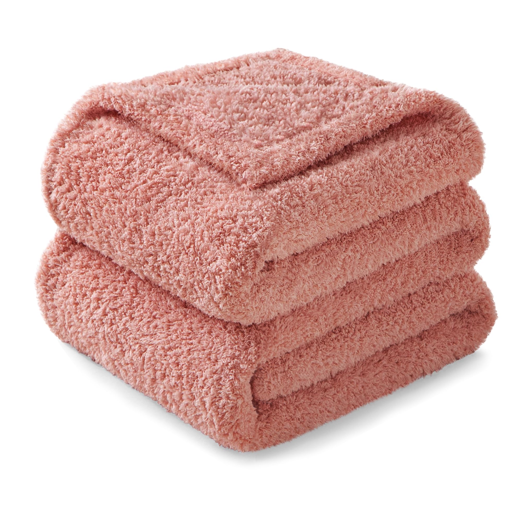 Exclusivo Mezcla Dusty Pink Fleece Blanket For Couch, Soft And Cozy Twin Blankets For Women, Suitable For All Seasons, 60X80 Inc