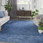 Nourison Essentials Indoor/Outdoor Navy Blue 12' X 15' Area-Rug, Easy-Cleaning, Non Shedding, Bed Room, Living Room, Dining Room, Backyard, Deck, Patio (12X15)