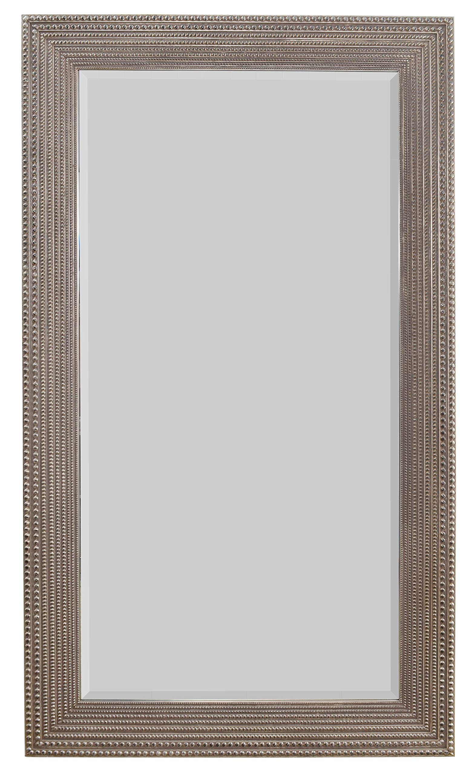 Timeless Reflections By Afd Home 11116607 Beaded Mirror, Silver Finish