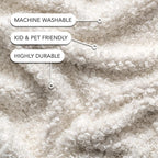 Nuloom Marlow Machine Washable Soft Shaggy Faux Sheepskin Area Rug, 4X6, White