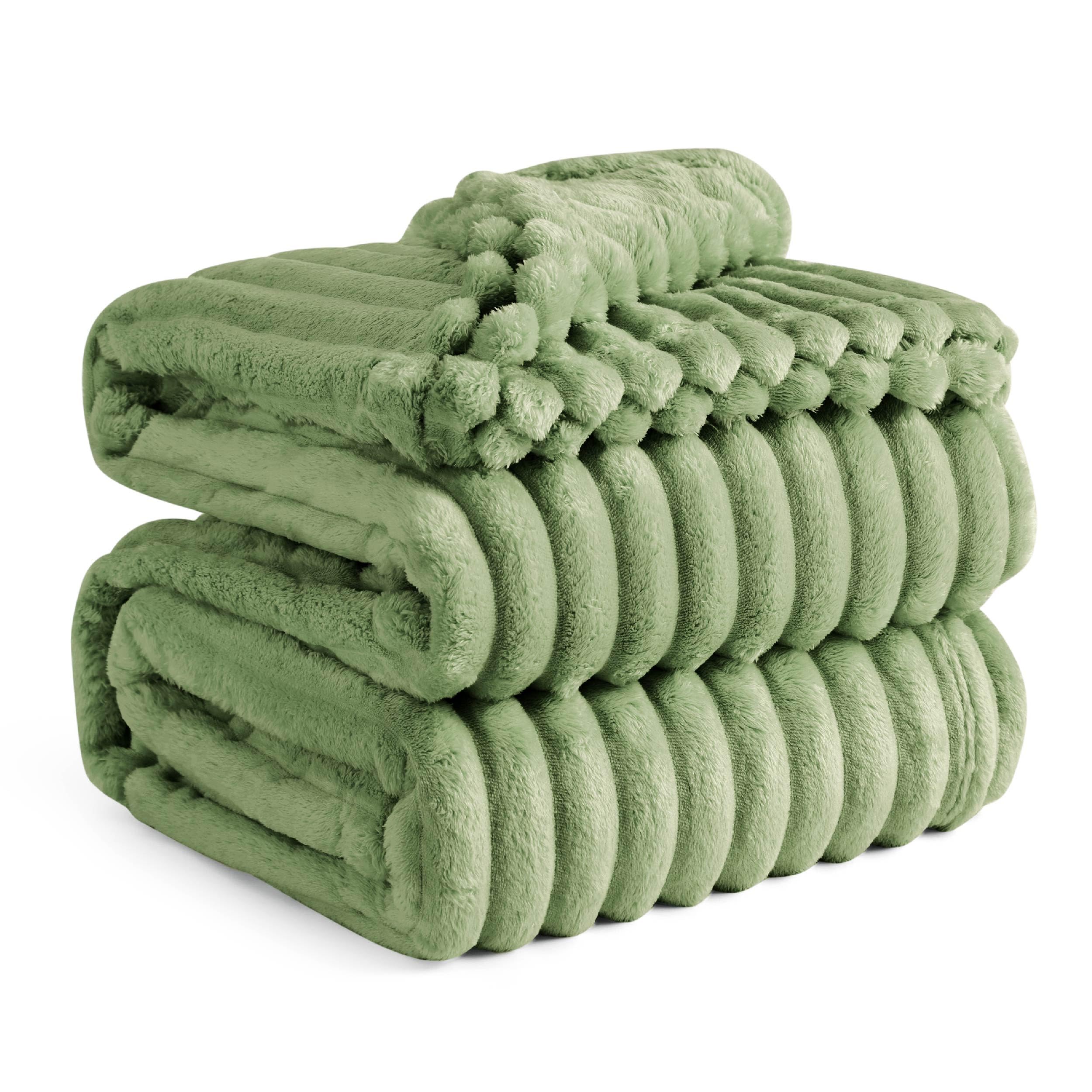 Bedsure Reseda Fleece Queen Blanket For Couch - Super Soft Cozy Blankets For Women, Cute Small Blanket For Girls, 90X90 Inches