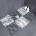 Lampostick Waterproof Mat Fast Drainage Bathroom NonSlip Interlocking Cushion Floor Mats with Massage Particles for Home