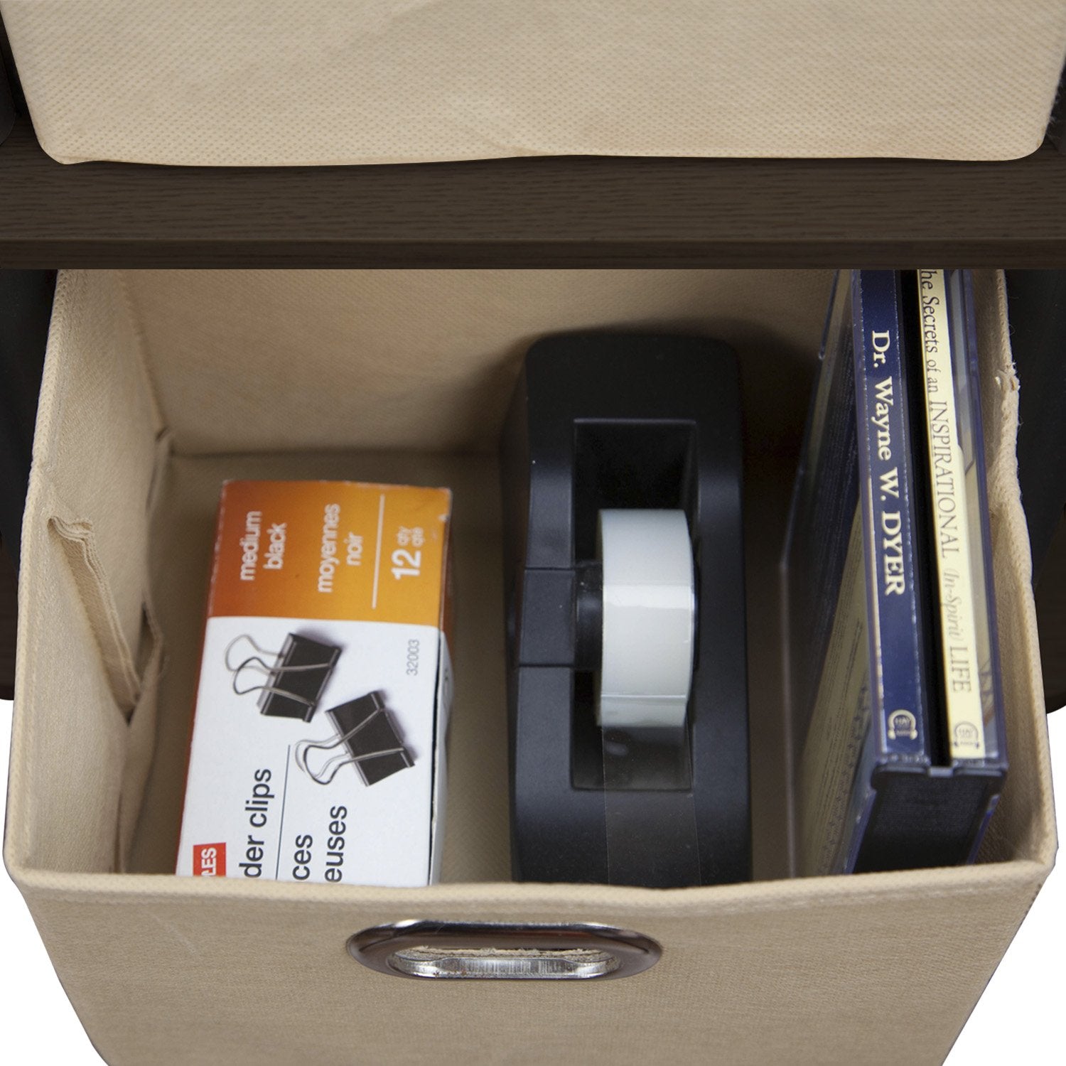 Furinno Laci 4-Bins System Rack, 11.3(W) X 28.8(H) Inch, Espresso/Black