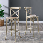 Modway Gear Bar Stool, 19 X 17.5 X 43.5, Gray