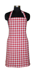 Airwill Cotton Kitchen Cooking Aprons (Gingham Red)