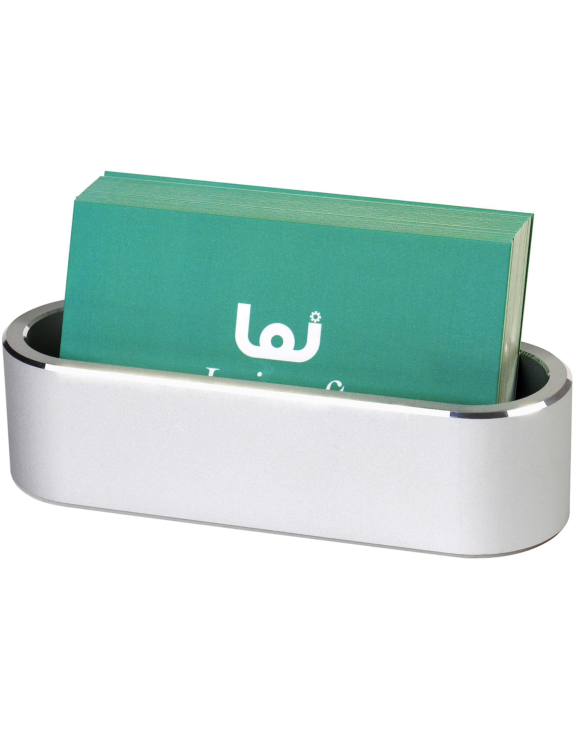 Leicraft Aluminum Business Card Holder Display Office Business Card Stand Name Card Display Organizer For Desk