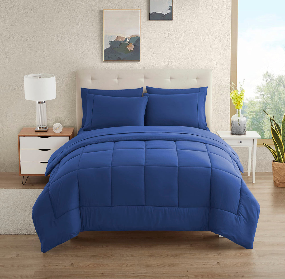 Dorm Room Essentials College Bedding Comforter Set 7 Piece Full Size Bed In A Bag For College Students Boys And Girls, Full, Roy