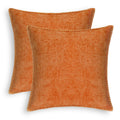 Calitime Fall Decorative Couch Throw Pillow Covers 24 X 24 Inches Pack Of 2 Cotton Thread Stitching Edges Solid Dyed Soft Chenil
