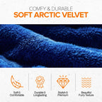 Cheer Collection Microsherpa Throw Blanket For Couch, Bedroom, Living Room, Travel - Luxury Soft Velvet, Elegant Home Decoration