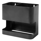Mygift Black Metal Wall Mount Hair Tools Holder With 2 Slots, Salon Hair Styling Accessories Organizer Rack, Blow Dryer, Straigh