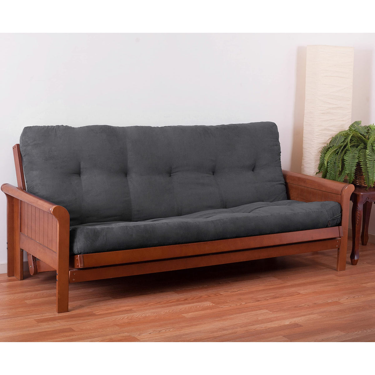 Blazing Needles Vitality 6&quot; Microsuede Futon Mattress, Full, Steel Grey