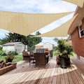 Patio Paradise 12' X 12' X 11'10' Sun Shade Sail Triangle Canopy, Permeable Shade Cloth Fabric Sunlight Block Patio Cover Hdpe