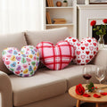 Fiwochic 3 Pcs Valentine s Day Heart Pillow 15.7 x 15.7 x 3.9 in Fabric Heart Shaped Throw Pillows Cute Soft 3D Fluffy Throw Pi