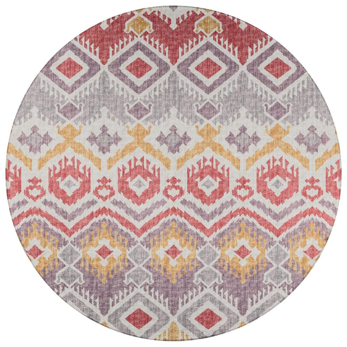 Sedona Sn2 Purple Bohemian Rug Round 4' X 4'