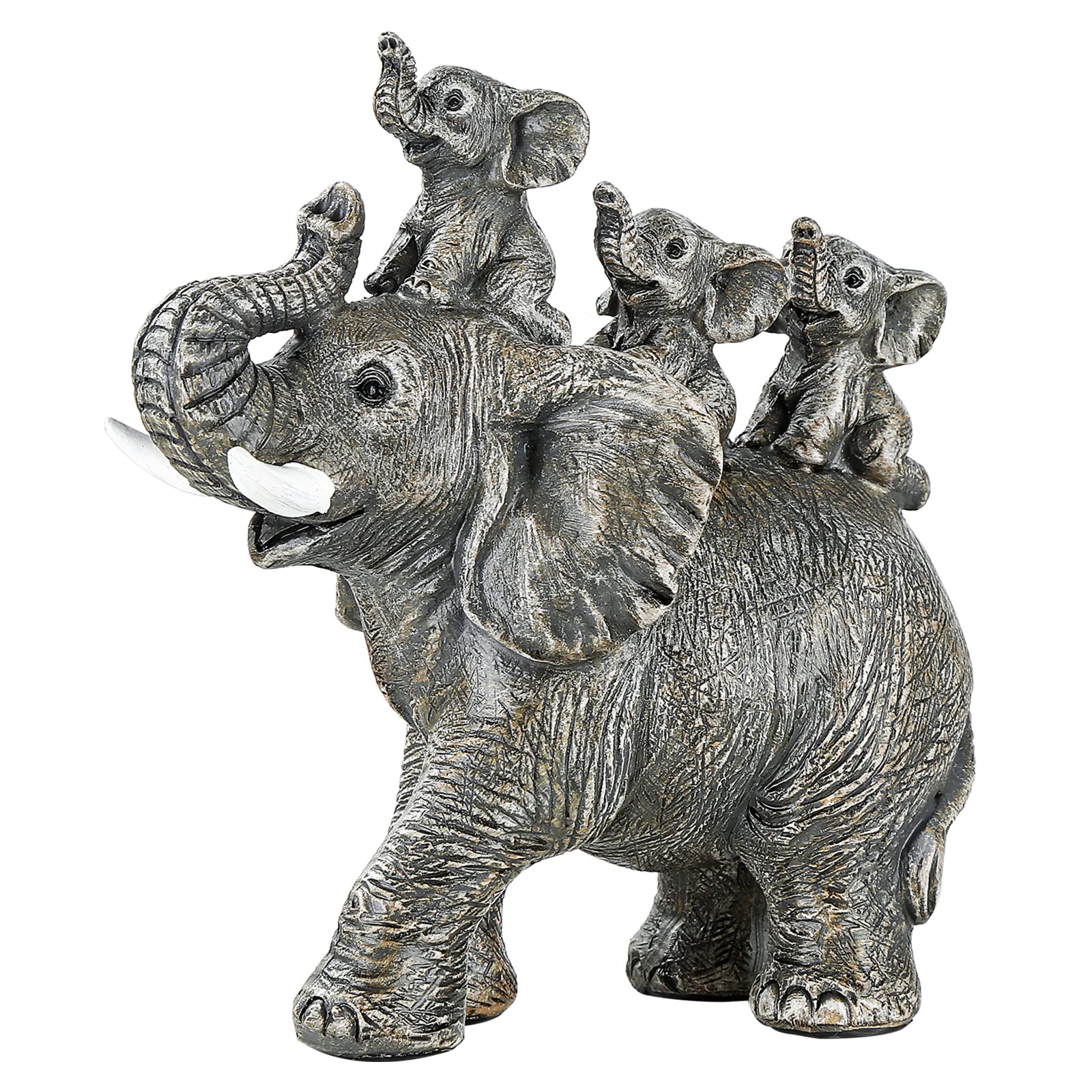 Ylncicn Elephant Statue Figurines Retro Elephant Decor Mom Gifts Elephant Gifts for Women - Home Decor Office Bookshelf TV Stand