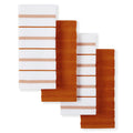 KitchenAid Albany Kitchen Towel 4-Pack Set, Honey Orange/White, 16x26
