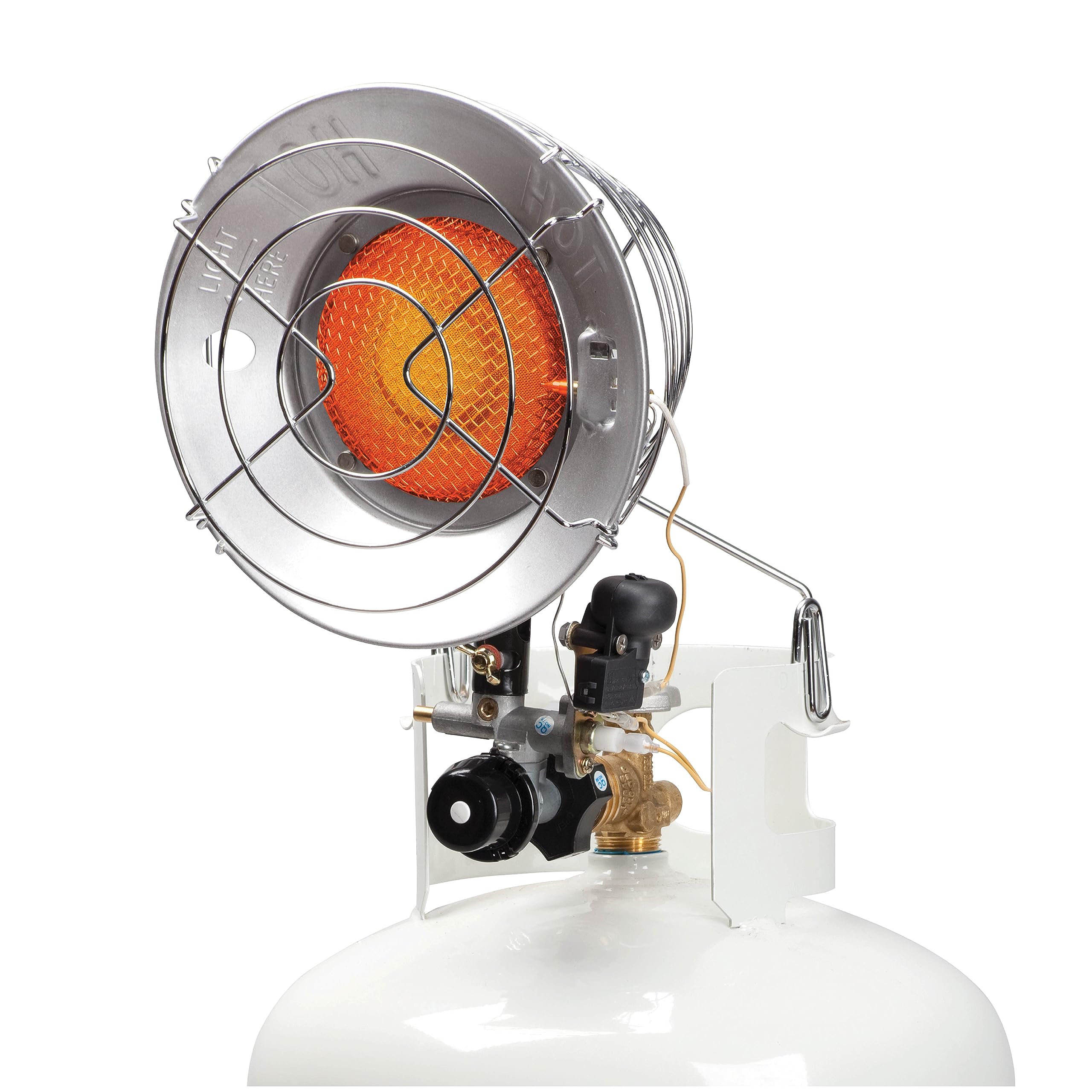 15,000 Btu Single Tank Top Portable Propane Radiant Heater,Grey/ Silver