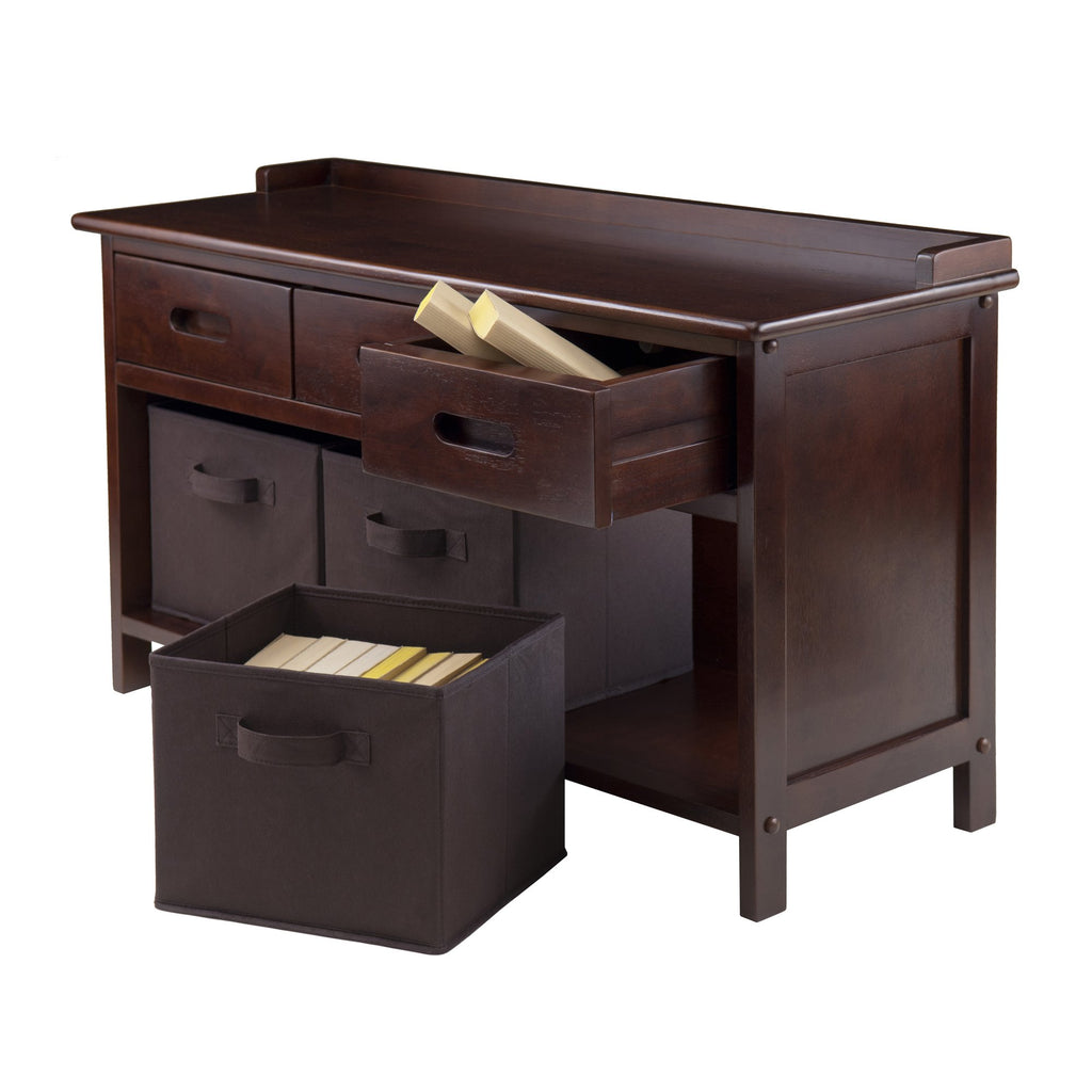 Winsome Adriana Bench, 3 Small, Walnutchocolate