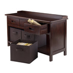Winsome Adriana Bench, 3 Small, Walnutchocolate