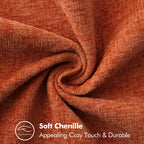 Miulee Pack Of 2 Couch Throw Pillow Covers 20X20 Inch Rust Farmhouse Decorative Pillow Covers With Stitched Edge Soft Chenille Solid Dyed Fall Pillow Covers For Sofa Bed Living Room