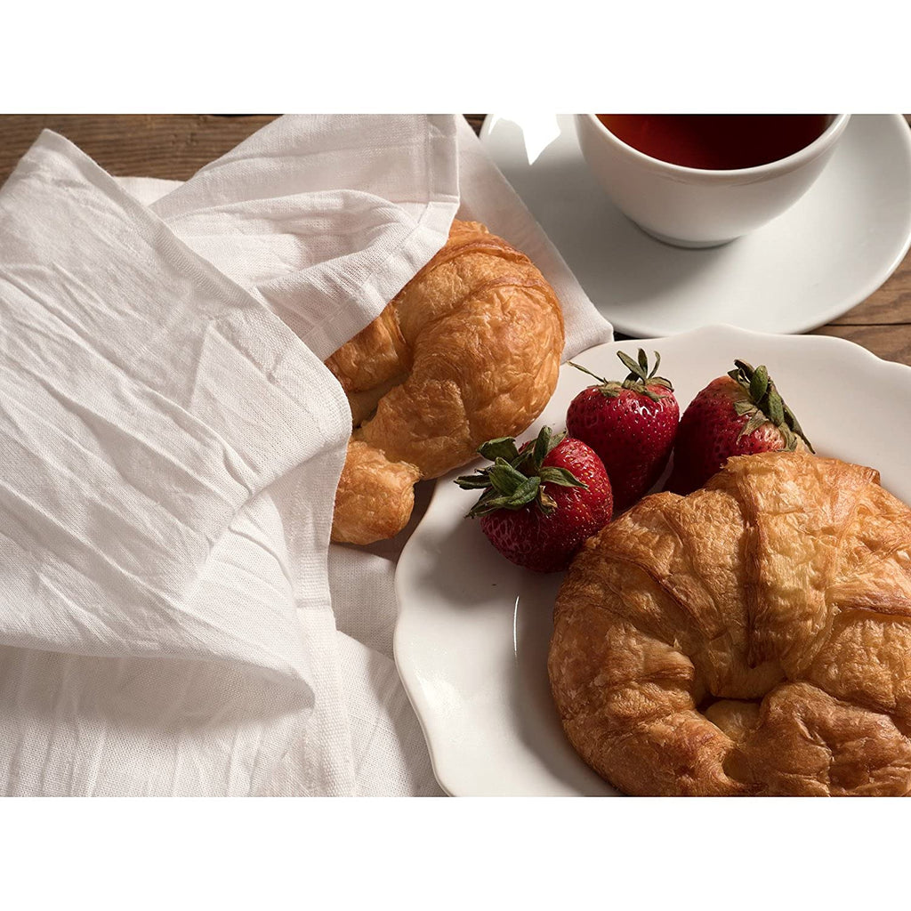 [18 Pack] Flour Sack Kitchen Dish Towels - Lint Free Soft 100% Ring Spun Cotton - Large 28X28 - White