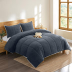 Ugg 00519 Blissful Full-Queen Comforter Set Ultra Soft Velvety Flannel Oversized Comforter And Pillow Machine Washable Soft Cozy