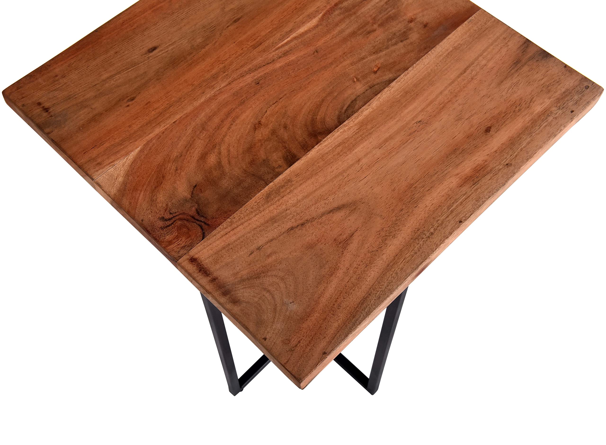 Progressive Furniture Layover Accent Side Table, Tan/Black