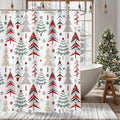 Mehofond Christmas Shower Curtain Xmas Tree Shower Curtain Winter Snowflake Pattern Shower Curtain For Bathroom Decor Washable D