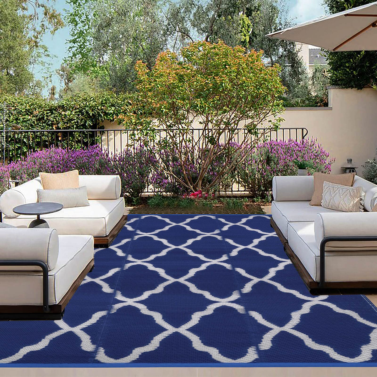 Outdoorlines Outdoor Plastic Area Rugs For Patio 6X9 Ft - Reversible Outside Carpet, Stain & Uv Resistant Rv Mats, Straw Rug For