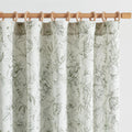 Jinchan Floral Curtains 96 Inches Long Sage Green Flower Linen Farmhouse Curtains For Living Room French Country Vintage Curtain
