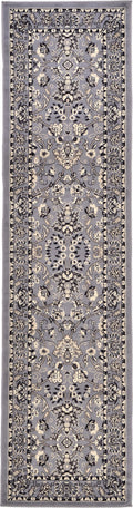 Unique Loom Sialk Hill Collection Area Rug - Washington (2 7 x 10 Runner Gray/Black)