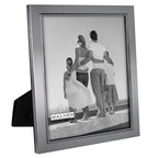 Malden International Designs Uptown Matte Silver With Silver Fashion Metal Frame, 8X10, Silver