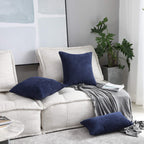 Home Brilliant Decoration Pillow Covers For Decoration Solid Soft Striped Velvet Corduroy Plush Set Of 2 Throw Cushion Cover For