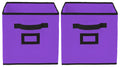 Kuber Industries Non Woven 2 Pieces Large Foldable Storage Organiser Cubes/Boxes (Purple)  Ctgtc35247