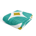 Divine Casa 120 GSM Glace Cotton Double Bed Dohar | Lightweight AC Blanket | Reversible Summer Quilt | 220 x 205 CM, Turquoise B