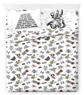 Jay Franco Star Wars Comic Book King Size Sheet Set - Super Soft 4 Piece Bedding Set - Microfiber Sheets Includes Reversible Pil