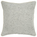 Rizzy Home Donny Osmond Stripe 20" X 20" Cotton Burlap Pillow Cover-Light Gray